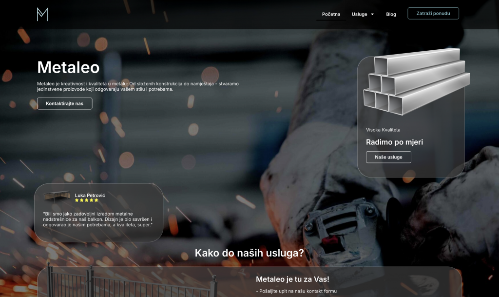 Metaleo Home UX